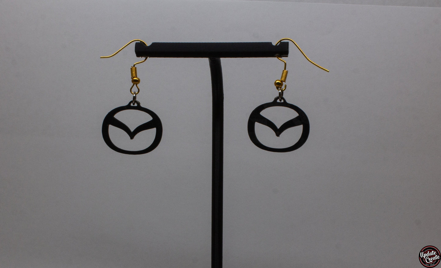 Mazda badge dangle earrings automotive accessories Mx5 Miata car gift