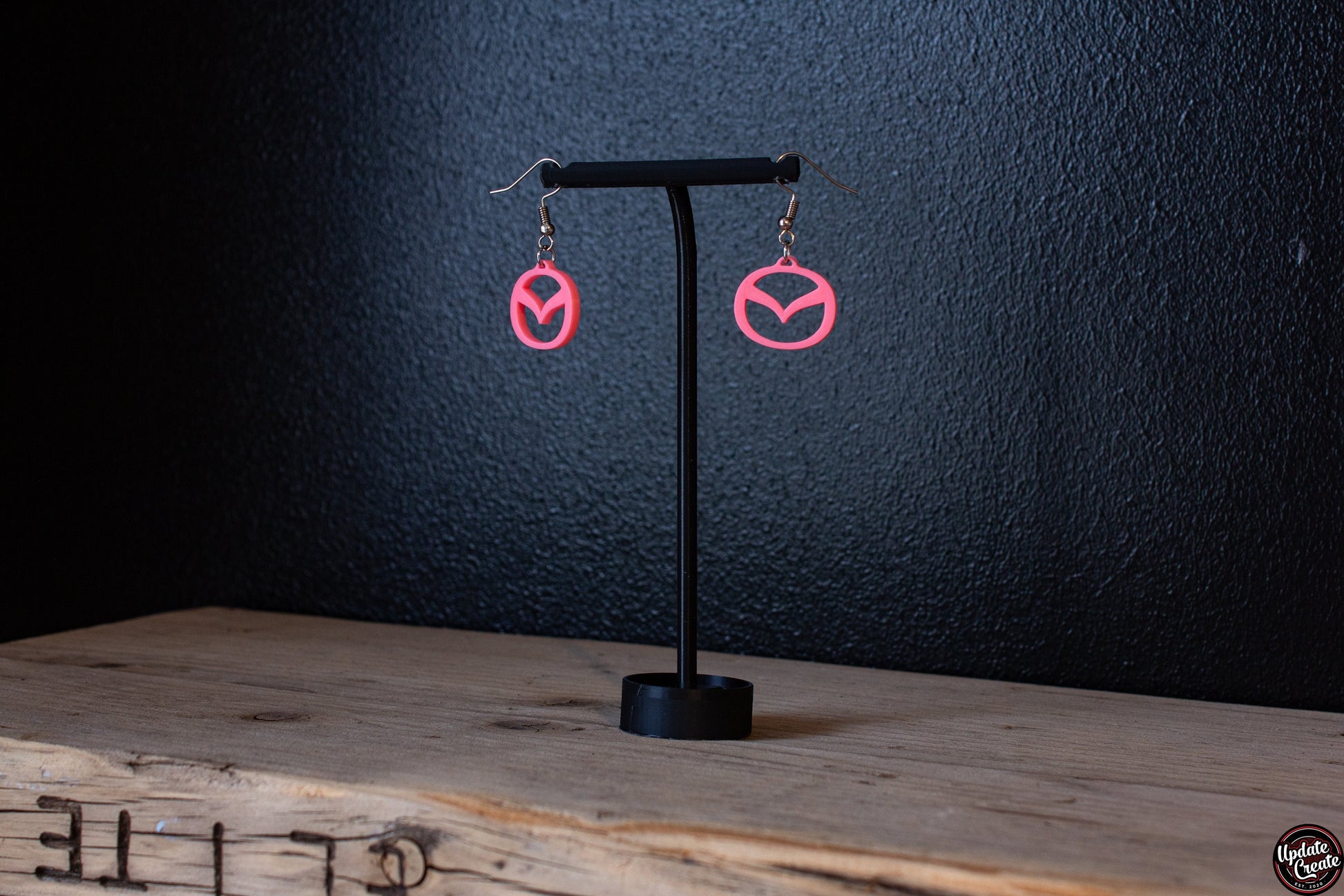 Mazda badge dangle earrings automotive accessories Mx5 Miata car gift