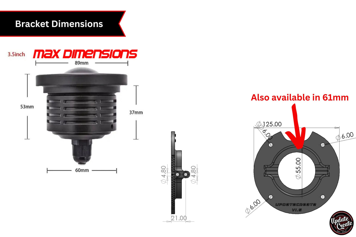 Mazda Mx5 Miata NB NBFL Mk2 Mk2.5 3.5" Aftermarket Fog Lights Brackets JDM Mod Accessories